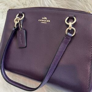 Coach Dark Purple Leather Bag